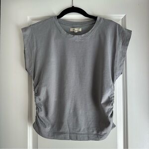Madewell Side-Cinch Gray Muscle Tee size Small